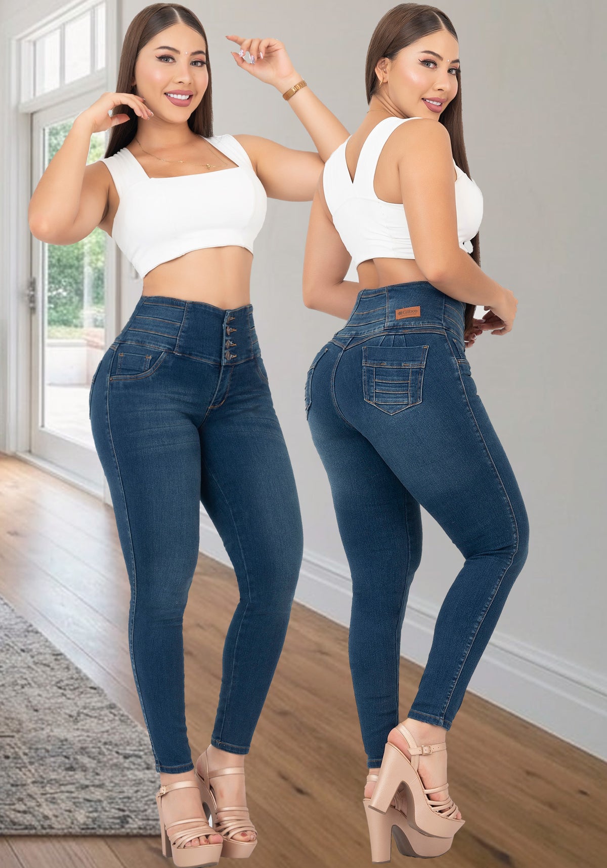 JEANS PRETINA ANCHA REF 6130