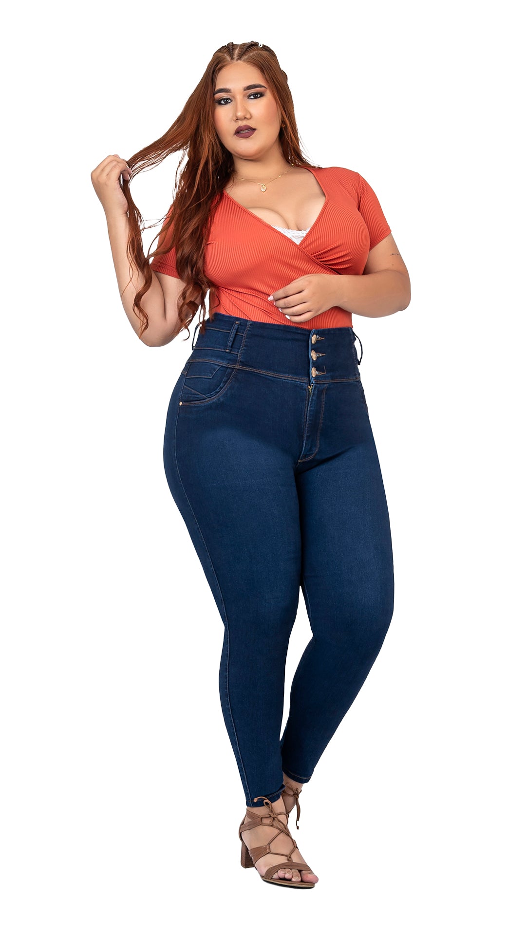 Jean skinny azul oscuro 3 botones 2-601