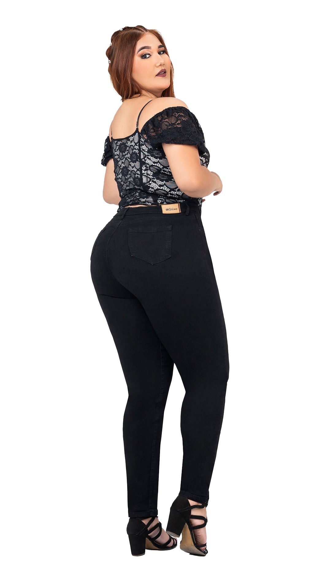 Jean skinny negro clásico plus – ¡Tu básico infalible! 🖤 2-693P