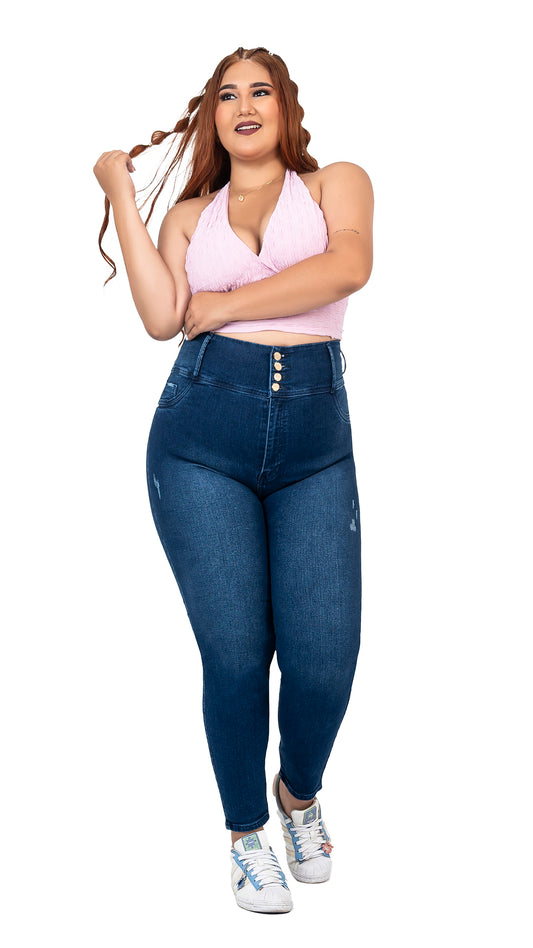Jean skinny pretina ancha - 4 botones 2-690P