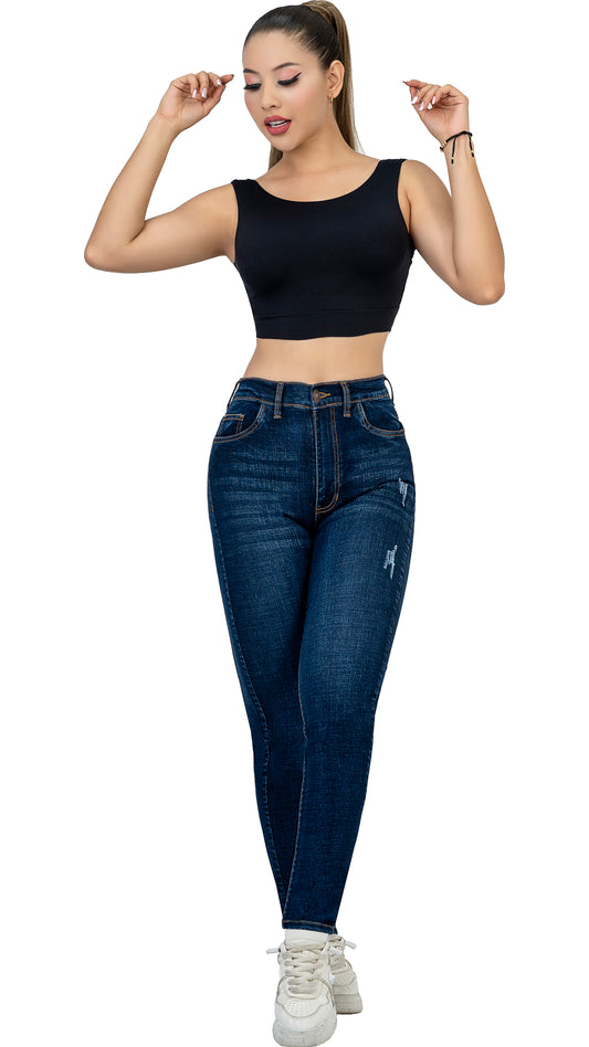 Jeans Azul Medio Tiro Alto REF 2-668